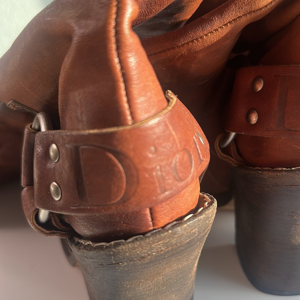 Women's Dior Brown Leather Boots - Picture 3 of 11